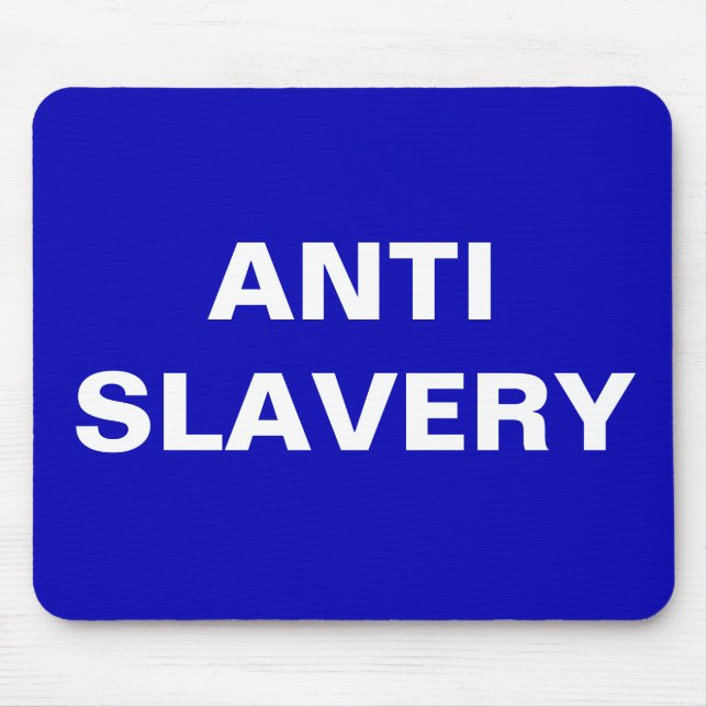 Mousepad Anti Slavery  Blue (Front)