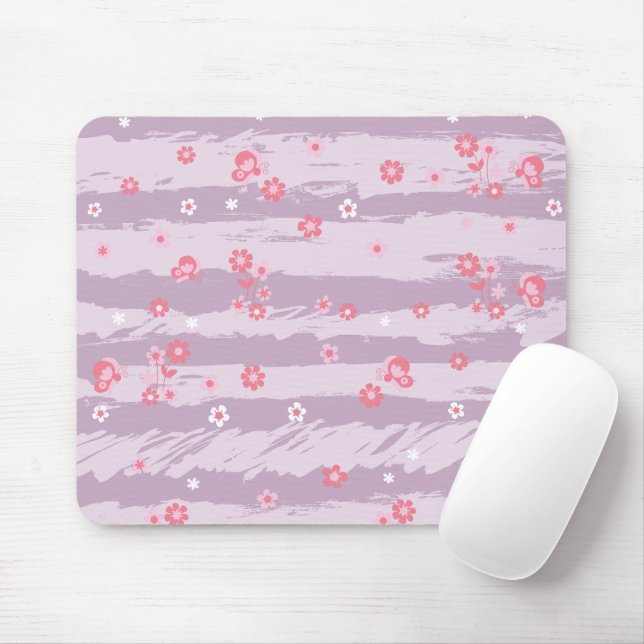 Mousepad – Butterfly Garden (With Mouse)