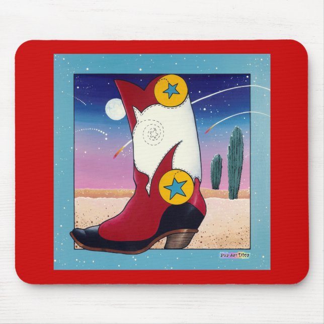 Mousepad - Cowboy Boots, All Dressed Up (Front)
