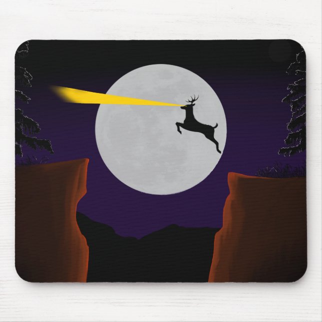 Mousepad deer jumping (Front)