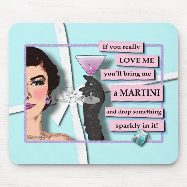 Mousepad - Diamonds & Martinis (Front)