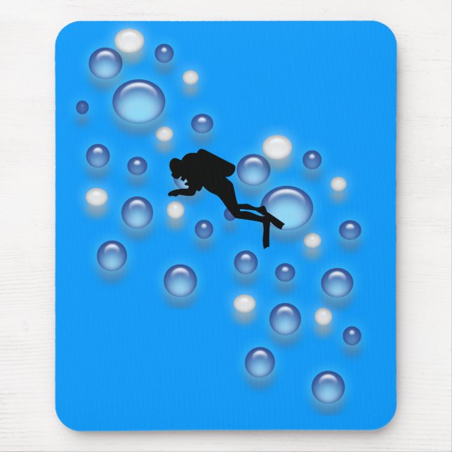 Mousepad - Diver with Bubbles (Front)