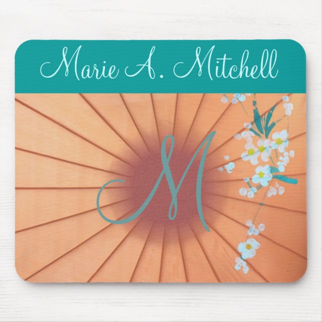 Mousepad ~ Floral :: Monogram (Front)