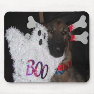 Mousepad German Shepherd Halloween Boo