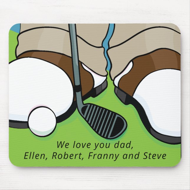 Mousepad Golfer on the Green (Front)