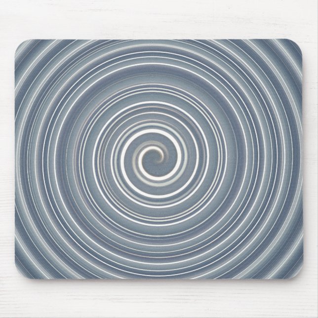 Mousepad grau-weisse Spirale (Front)