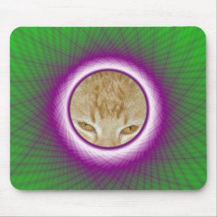 Mousepad  Green and Violet Woven Window Frame