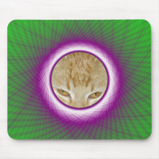 Mousepad  Green and Violet Woven Window Frame (Front)