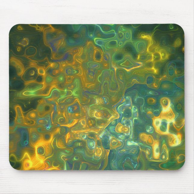 Mousepad Green Yellow Gemstone Pattern (Front)