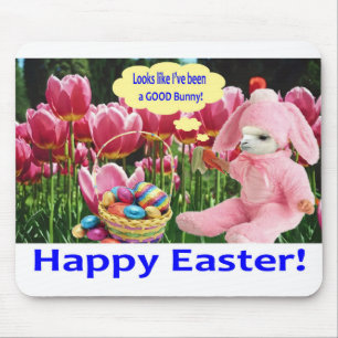 mousepad. Happy Easter. alpaca/bunny Mouse Pad