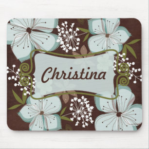 Mousepad Hawaiian Blue Flower