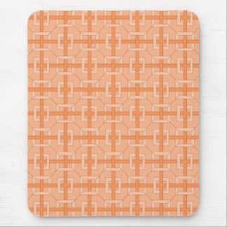 Mousepad - Interwoven Squares in Orange