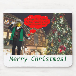 mousepad.  Merry Christmas.  bullfrog/caroler Mouse Pad