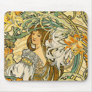 Mousepad: Mucha - Language of Flowers Mouse Pad