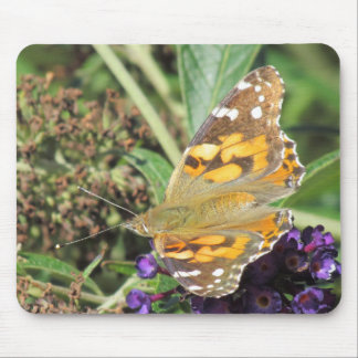 Mousepad - Orange Butterfly on Purple Flower
