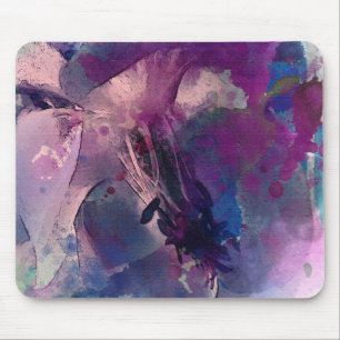 Mousepad Purple Flower Edited Watercolor