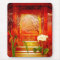 Mousepad Red Golden Yellow Floral