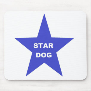 Mousepad Star Dog on Blue Star