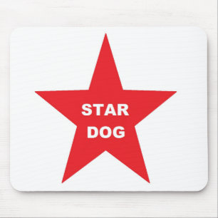 Mousepad Star Dog on Red Star