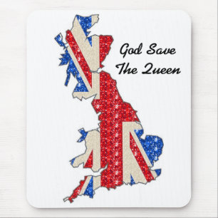 Mousepad UK Flag God Save The Queen