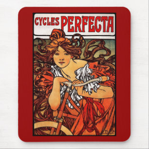Mousepad Vintage Art Alfons Mucha 1902 Cycles