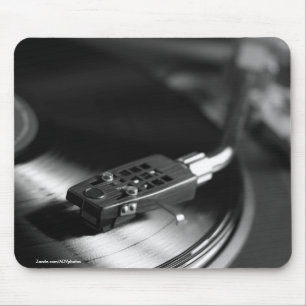 MousePad: Vinyl Record on a Turntable. Vintage Mouse Pad