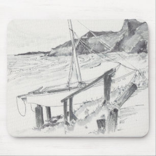 Mousepad Watercolor Sketch "Crystal Cove"