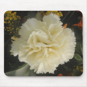 Mousepad White Carnation Beauty