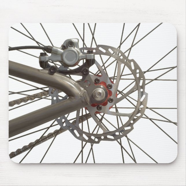 Mousepad with Bike Wheel Hub (Front)