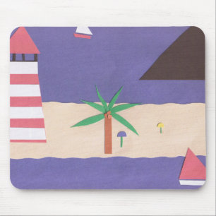 Mousepad with Blue Caribbean Design