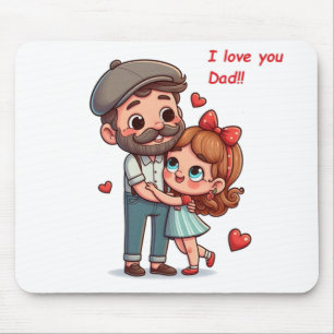 Mousepad with dedication for dad.