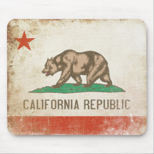 Mousepad with Distressed California Republic Flag
