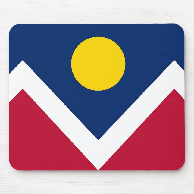 Mousepad with Flag of Denver, Colorado - USA (Front)
