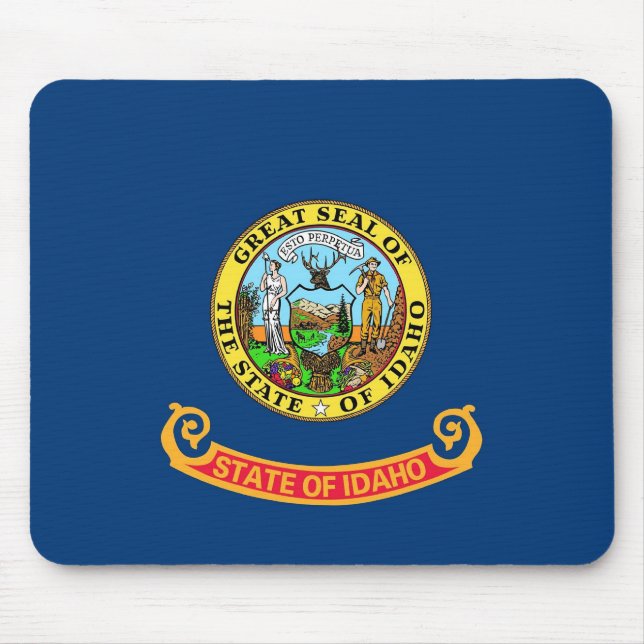 Mousepad with Flag of Idaho State - USA (Front)