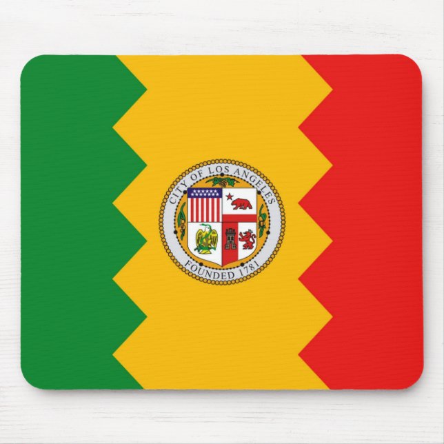 Mousepad with Flag of Los Angeles, California (Front)