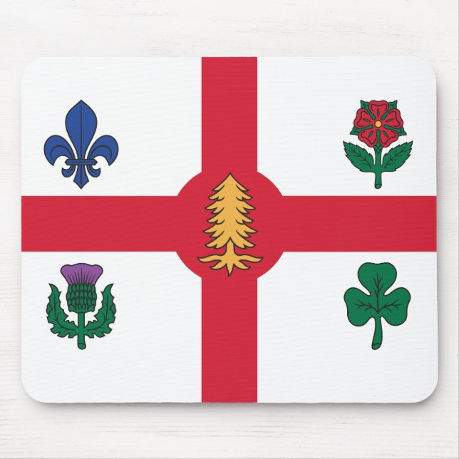 Mousepad with Flag of Montreal, Canada (Front)