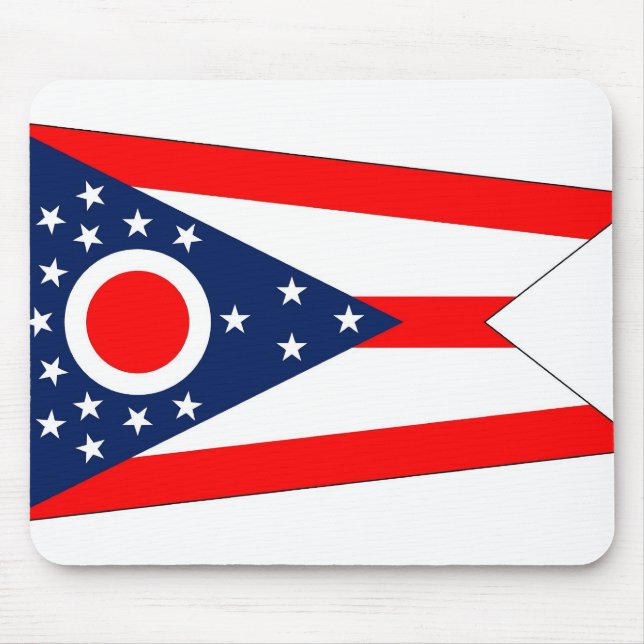 Mousepad with Flag of Ohio State - USA (Front)