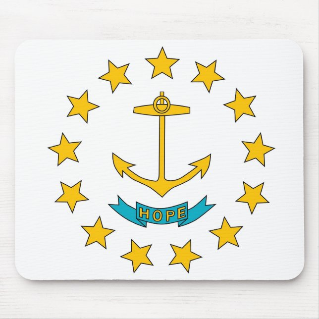 Mousepad with Flag of Rhode Island State - USA (Front)