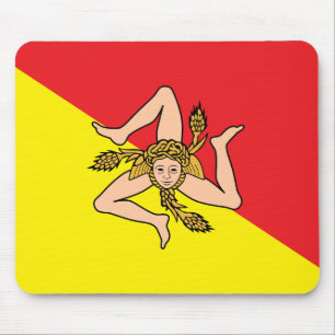 Mousepad with Flag of Sicily, Italy