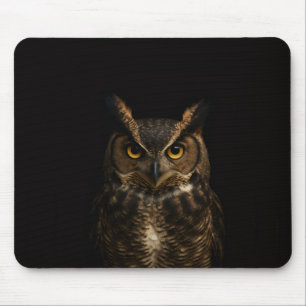 Mousepad with Golden Eye Owl