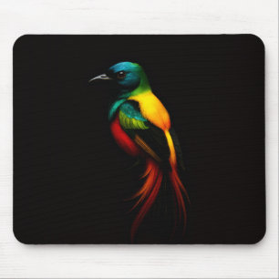 Mousepad with Tropical Rainbow Bird