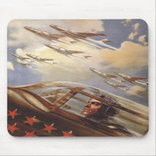 Mousepad with Vintage USSR Air Force Propaganda