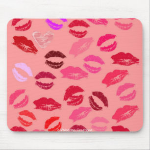 Mousepads - Valentines Day Gifts - Kisses & Lips