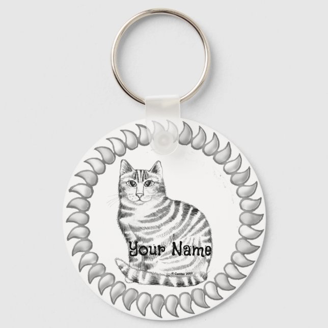 Mouser Tabby Cat  Keychain (Front)