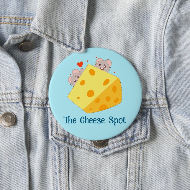 Mouses And Cheese  4 Inch Round Button (In Situ)