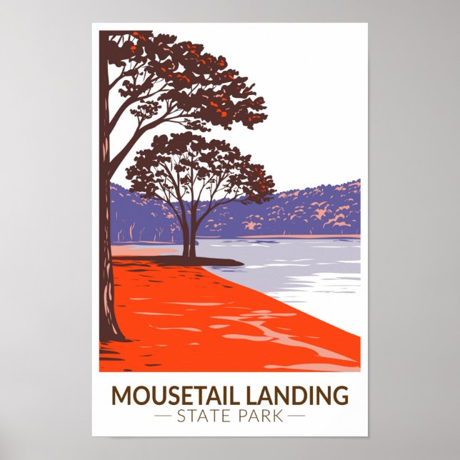 Mousetail Landing State Park Tennessee Vintage  Poster (Front)