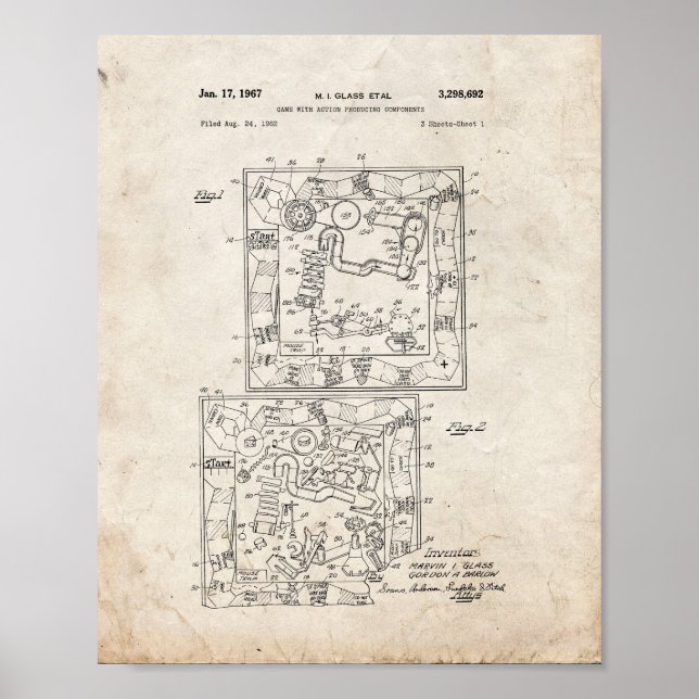 Mousetrap Board Game Patent - Old Look Poster (Front)