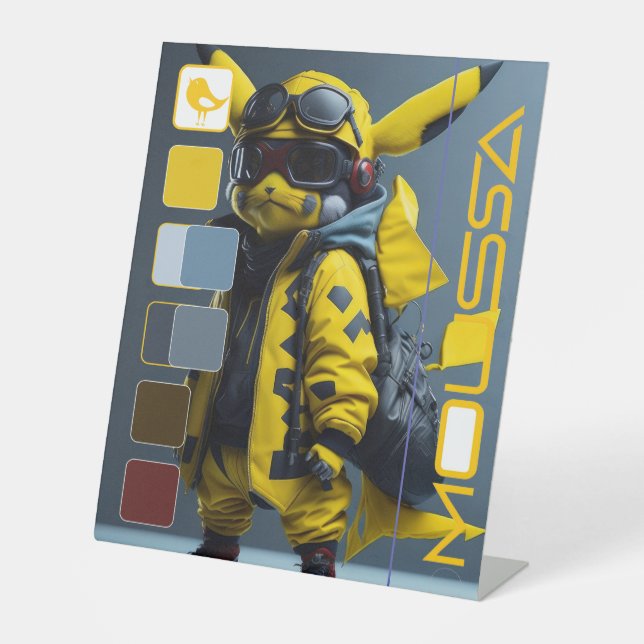 MOUSSA  PEDESTAL SIGN (Front)