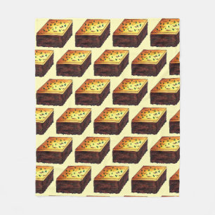 Moussaka Greek Mediterranean Food Eggplant Potato Fleece Blanket