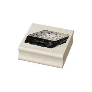 Moussaka Greek Mediterranean Food Eggplant Potato Rubber Stamp